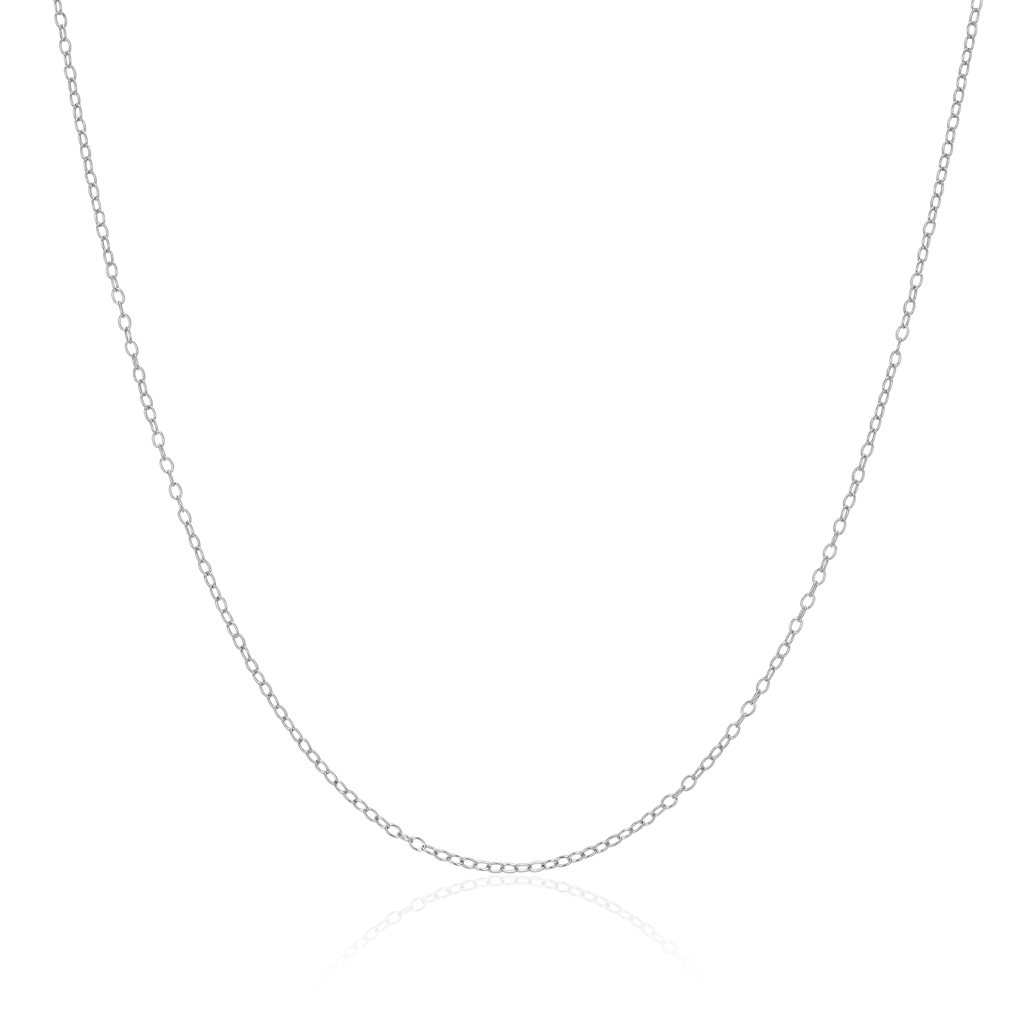 20+2" Cable Chain in Rhodium-Plated Sterling Silver | M by Monte Luna
