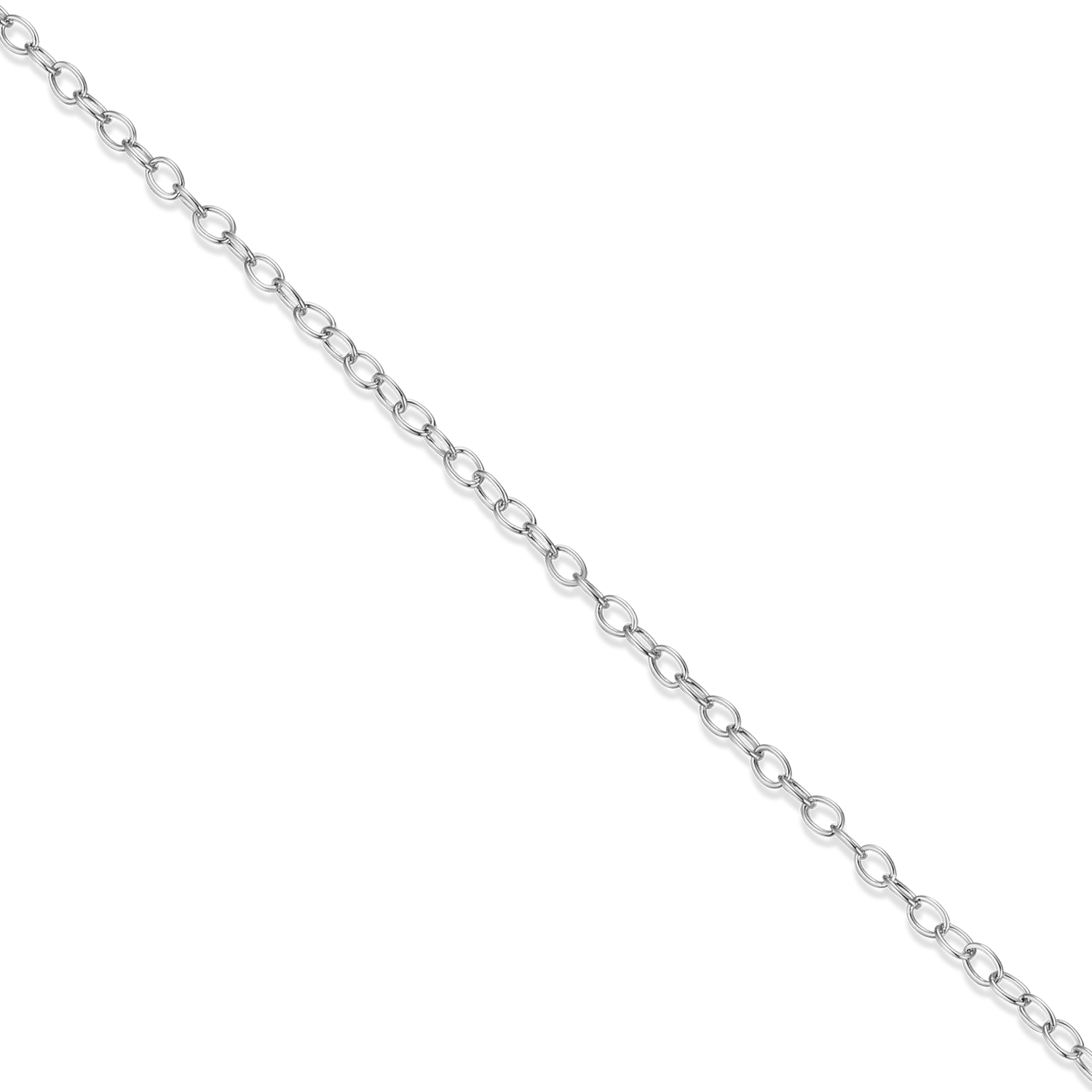 20+2" Cable Chain in Rhodium-Plated Sterling Silver | M by Monte Luna
