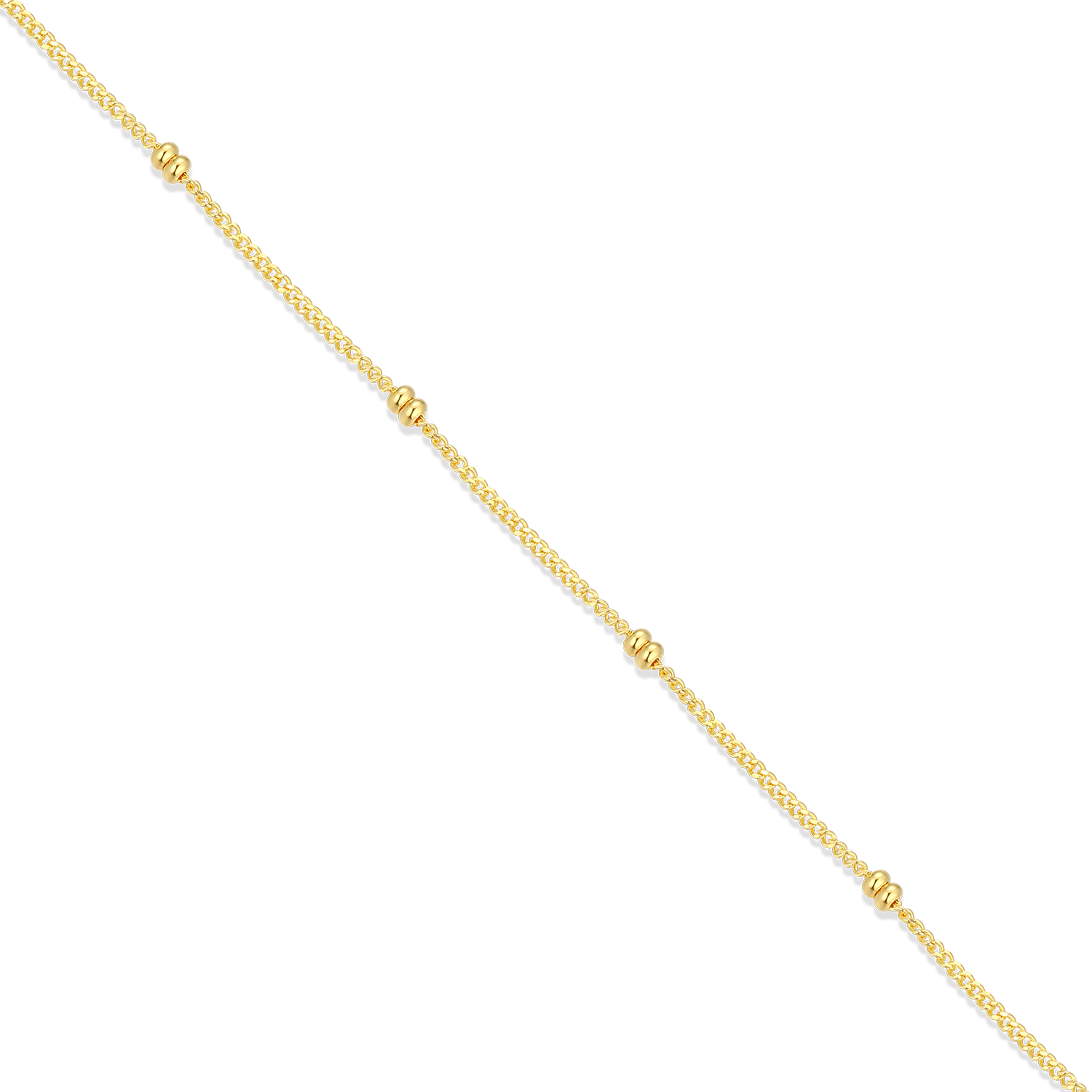 14+2" Beaded Chain in 14K Yellow Gold-Plated Sterling Silver | M by Monte Luna