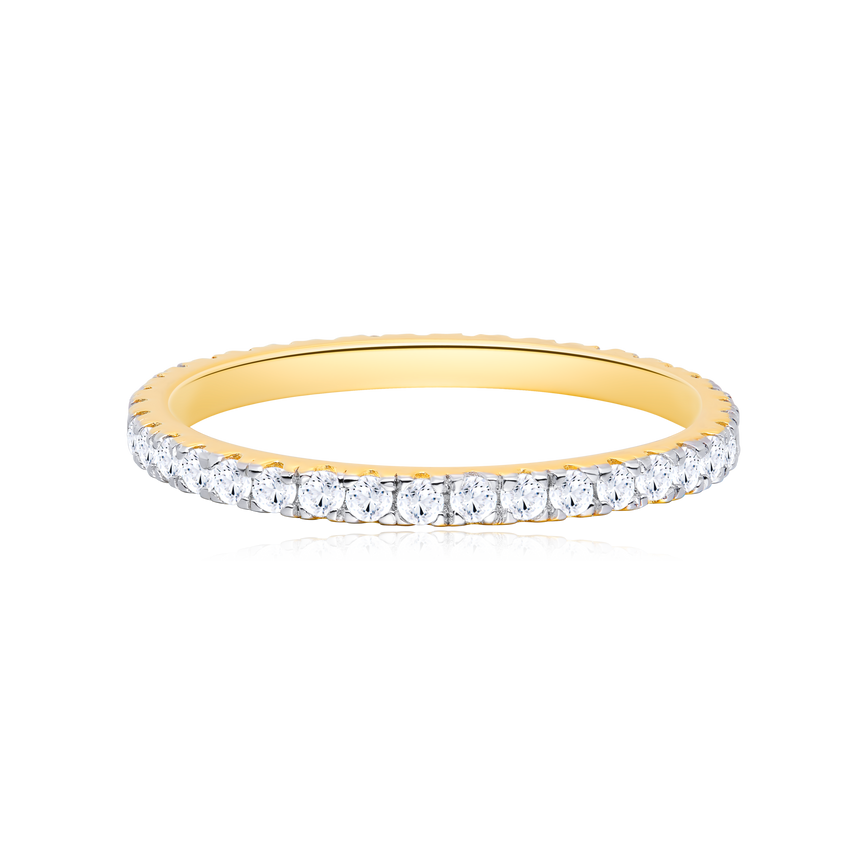 Lab Created Diamond Eternity Ring in 14k Yellow Gold