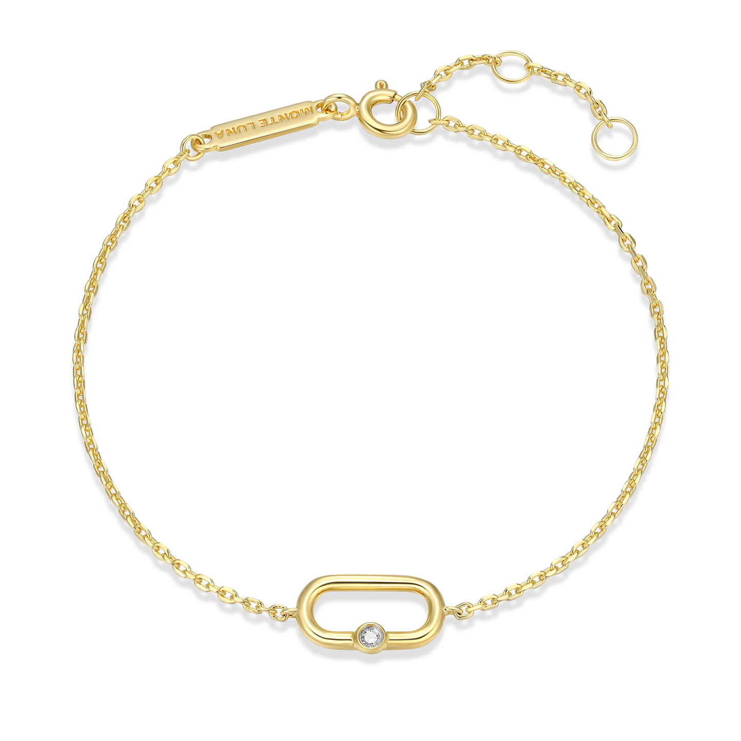 Oval Link Bracelet in 14k Yellow Gold Plated Sterling Silver