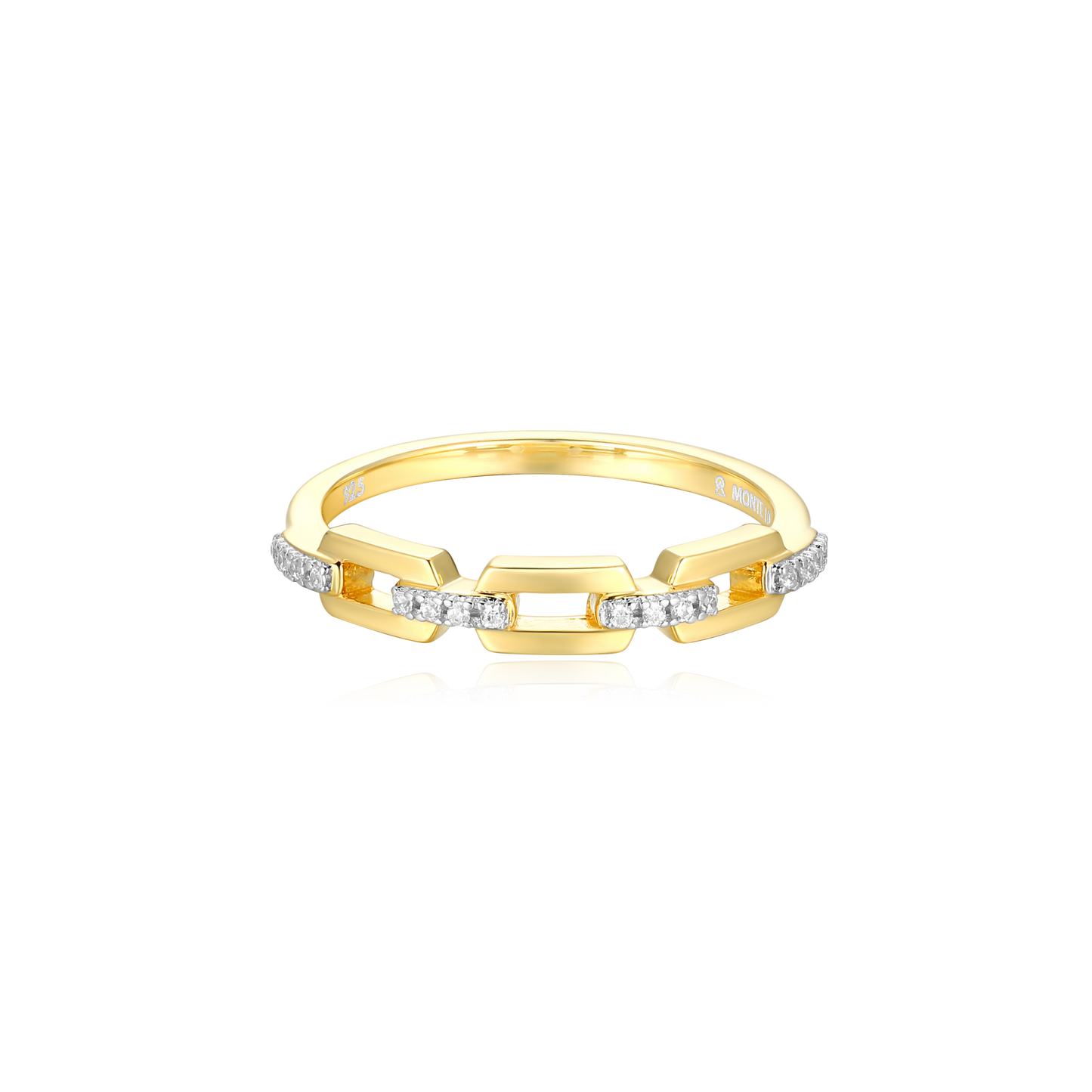 Mini-Link Stackable Ring in 14k Yellow Gold Plated Sterling Silver