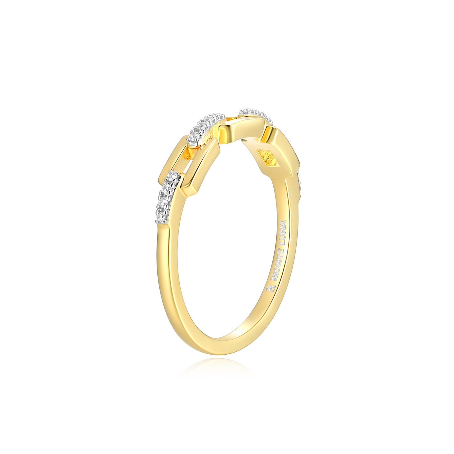 Mini-Link Stackable Ring in 14k Yellow Gold Plated Sterling Silver