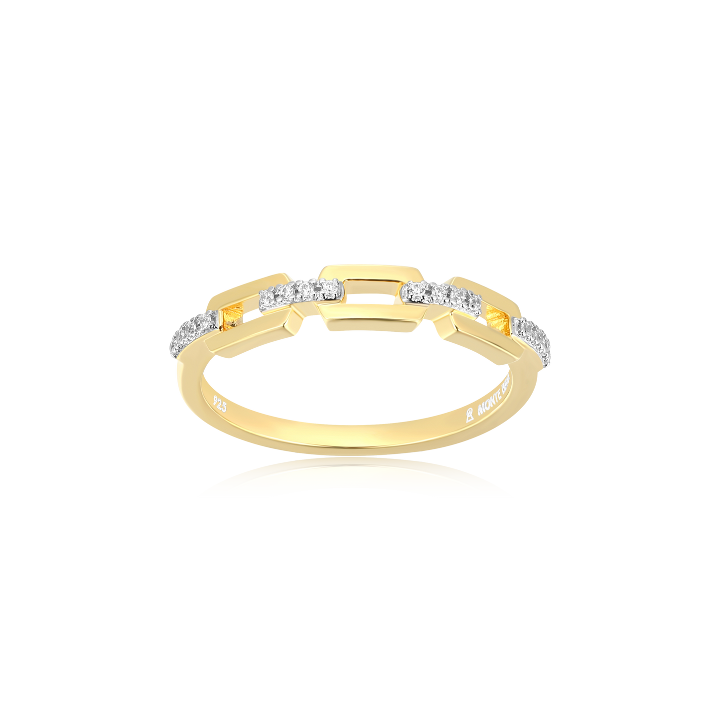 Mini-Link Stackable Ring in 14k Yellow Gold Plated Sterling Silver