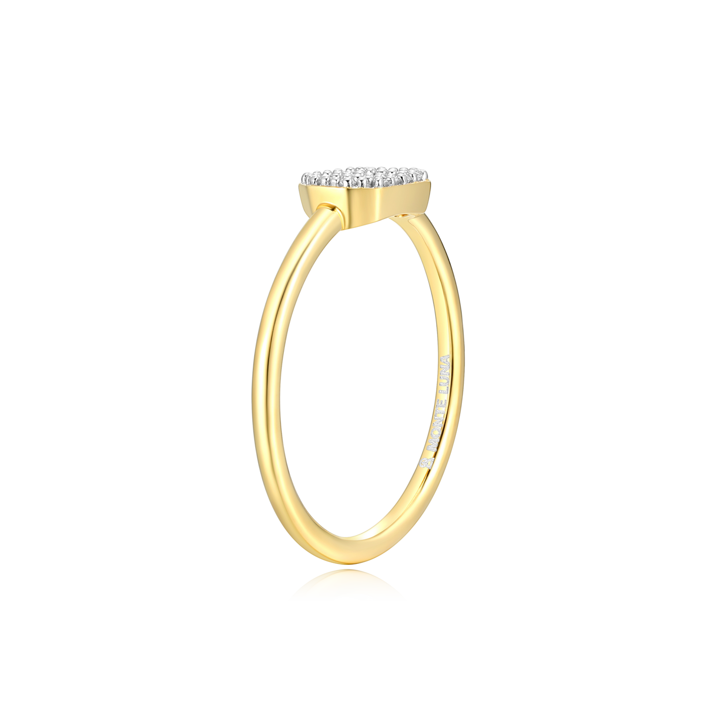 Dog Tag Stackable Ring
 in 14k Yellow Gold Plated Sterling Silver