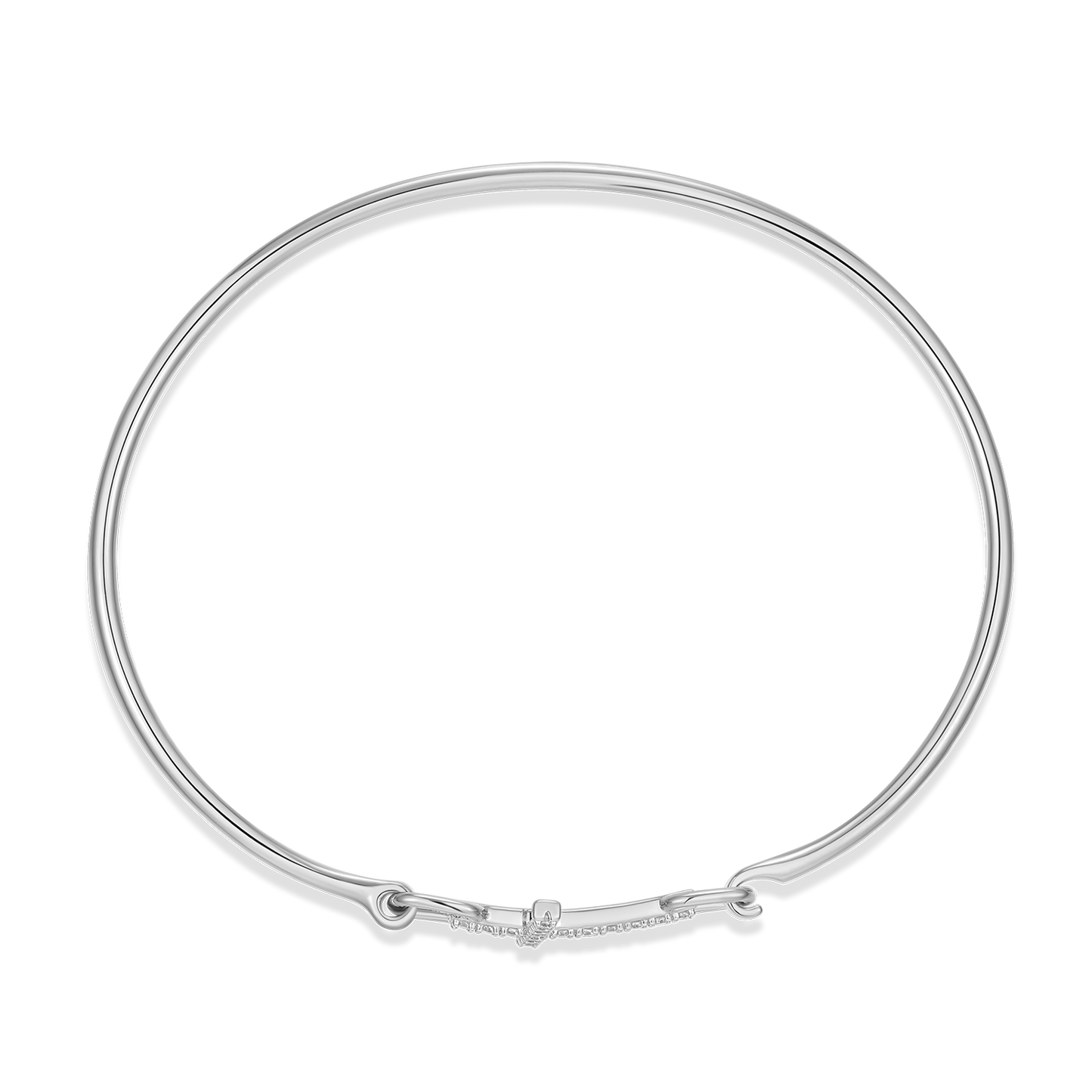 Cross Lab-Created Diamond Flex Bangle in Rhodium-Plated Sterling Silver | M by Monte Luna