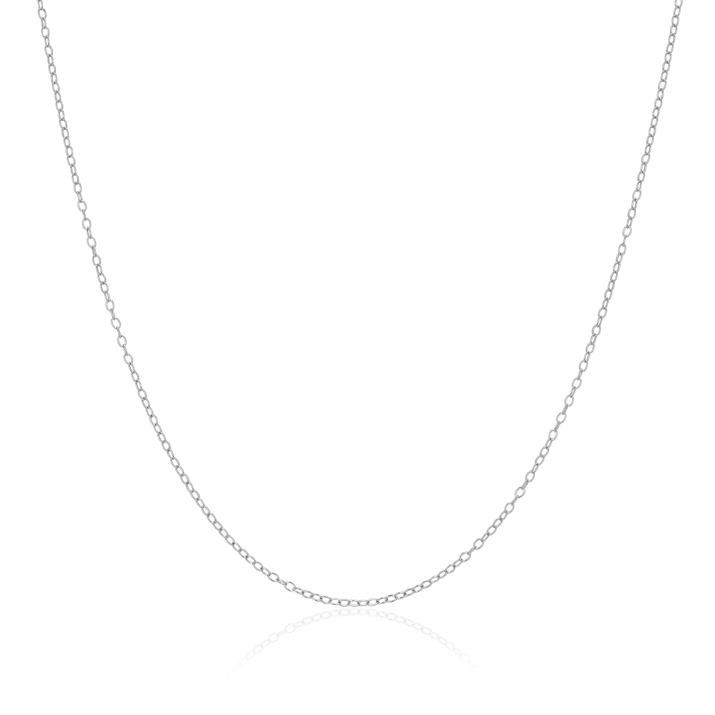 20+2" Cable Chain in Rhodium-Plated Sterling Silver | M by Monte Luna