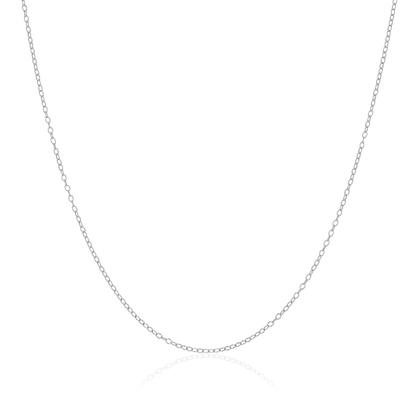20+2" Cable Chain in Rhodium-Plated Sterling Silver | M by Monte Luna
