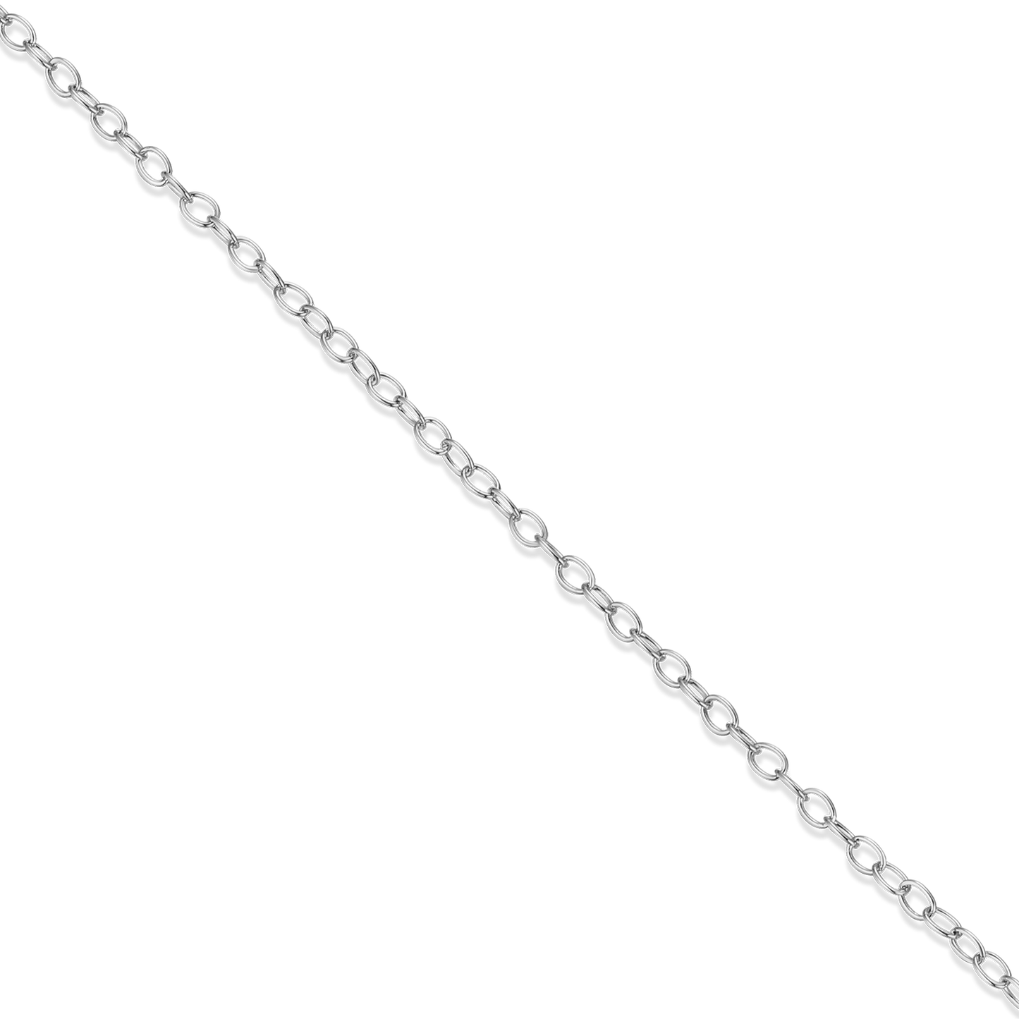 20+2" Cable Chain in Rhodium-Plated Sterling Silver | M by Monte Luna