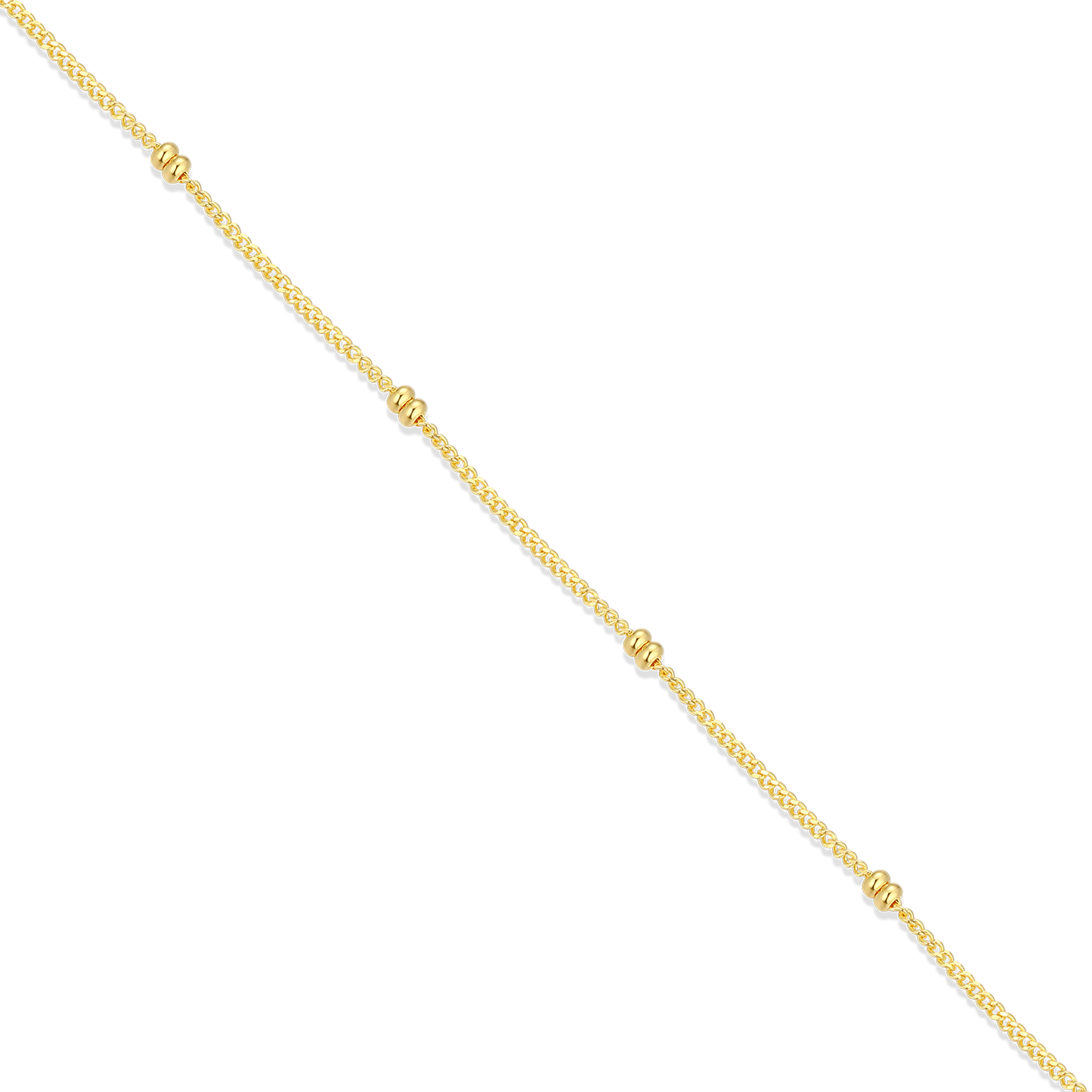 20+2" Beaded Chain in 14K Yellow Gold-Plated Sterling Silver | M by Monte Luna