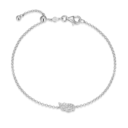 Wing Bolo Bracelet in Rhodium-Plated Sterling Silver | M by Monte Luna