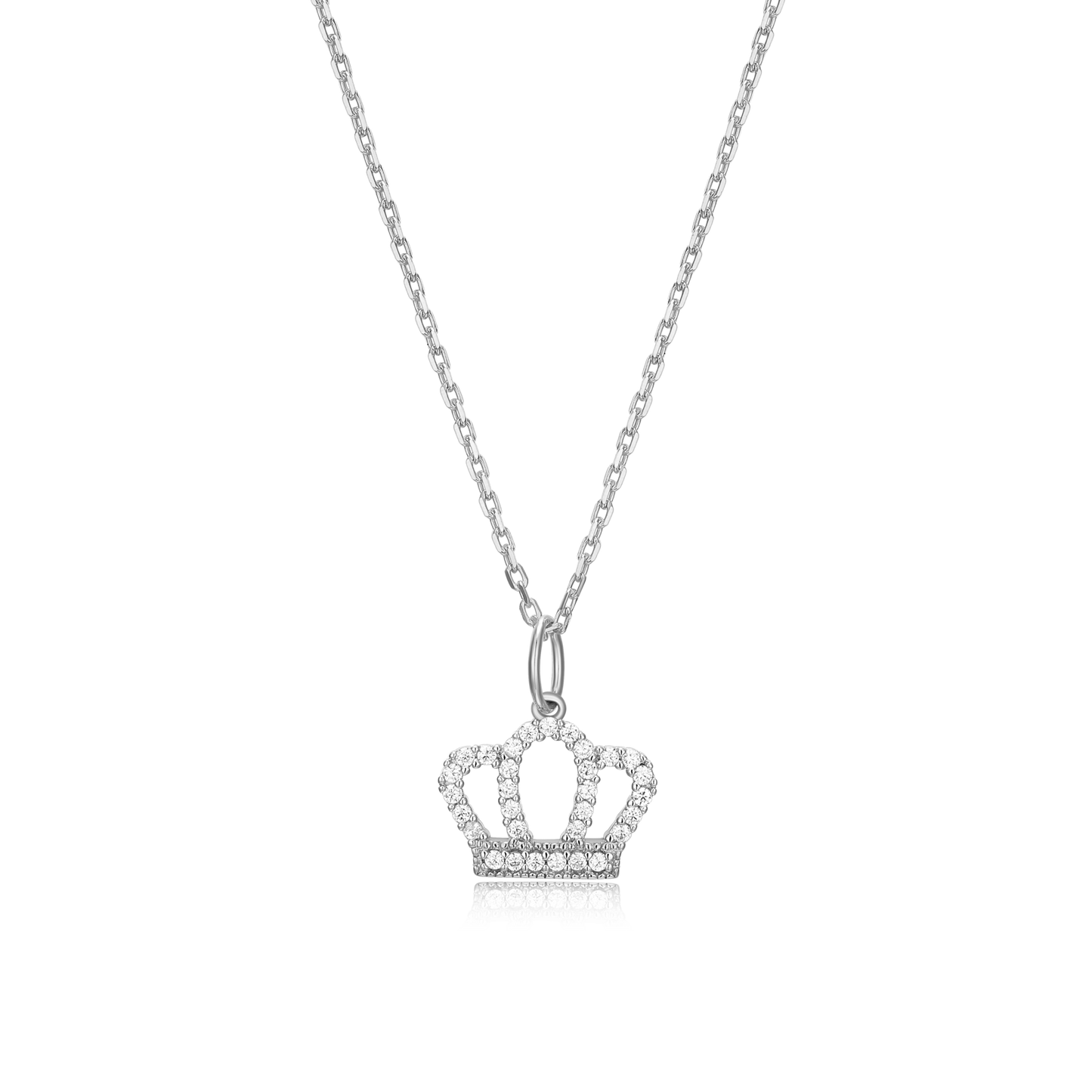 Royalty Statement Necklace in Rhodium Plated Sterling Silver