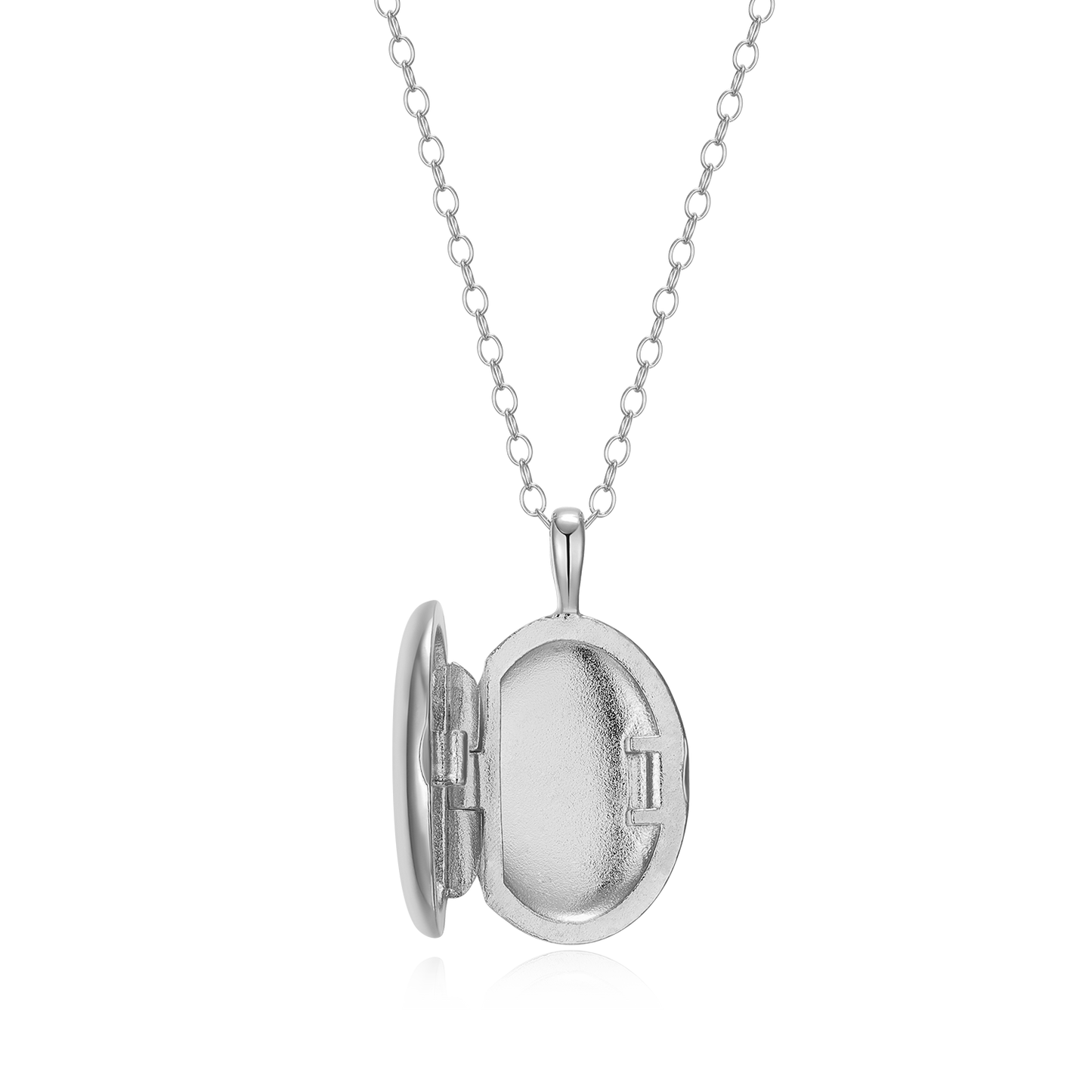 North Star Locket Lab-Created Diamond Pendant Necklace in Rhodium-Plated Sterling Silver | M by Monte Luna