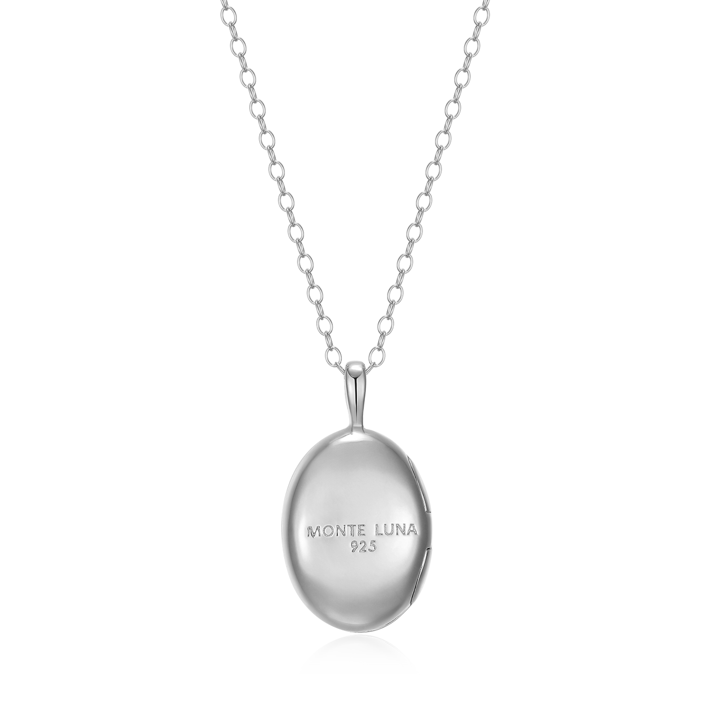 North Star Locket Lab-Created Diamond Pendant Necklace in Rhodium-Plated Sterling Silver | M by Monte Luna