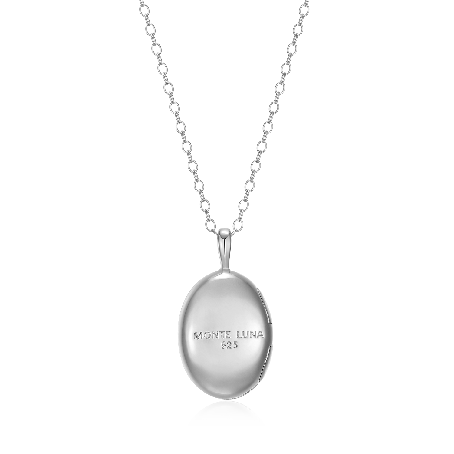 North Star Locket Lab-Created Diamond Pendant Necklace in Rhodium-Plated Sterling Silver | M by Monte Luna