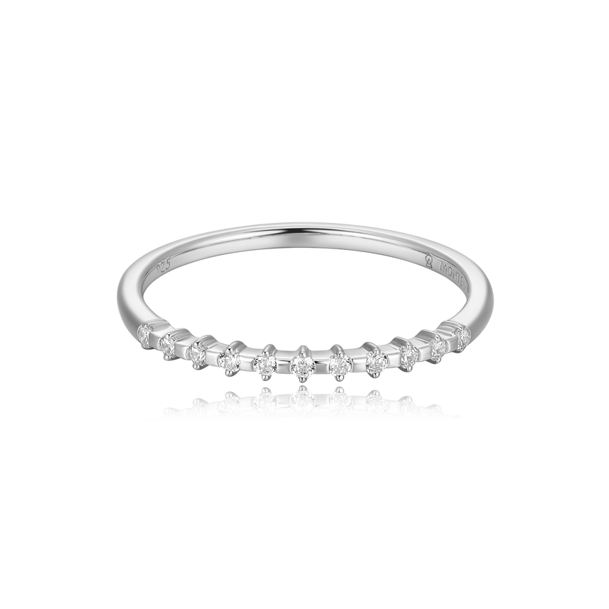 Stackable Ring in Rhodium Plated Sterling Silver