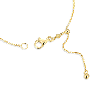 Hearts & Pearls Station Bolo Bracelet in 14K Gold-Plated Sterling Silver | M by Monte Luna