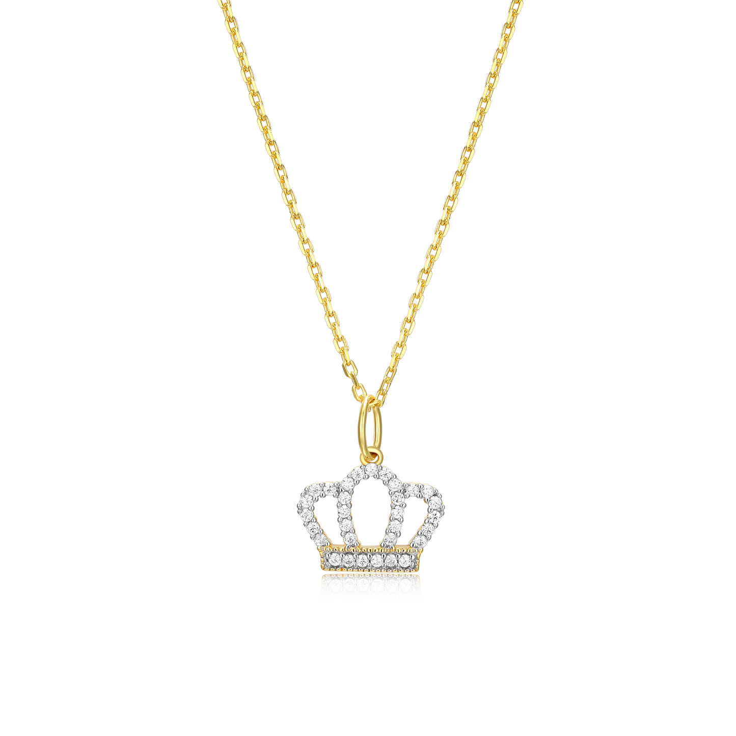 Royalty Statement Necklace in 14k Yellow Gold Plated Sterling Silver