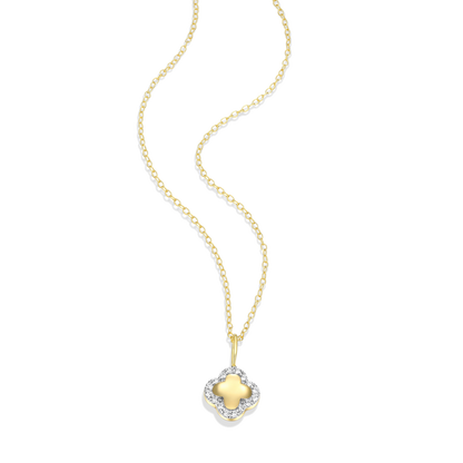 Clover Pendant Necklace in 14K Yellow Gold-Plated Sterling Silver | M by Monte Luna