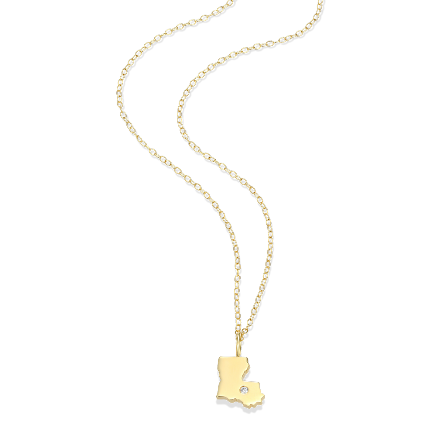 Louisiana State Lab-Created Diamond Pendant Necklace in 14K Gold-Plated Sterling Silver | M by Monte Luna